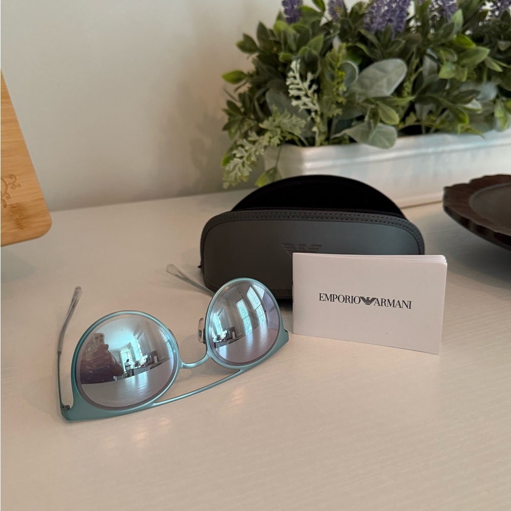 Emporio Armani Blue Sunglasses Contemporary Style